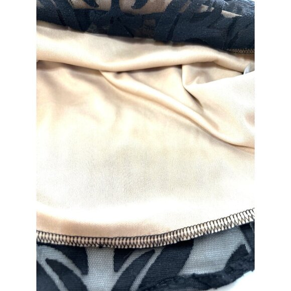 Peppermint USA Top Womens Size S Black/Tan Lined Lace Bell Sleeves Tunic - Picture 5 of 8